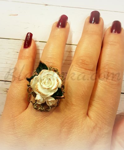 Ring "White rose"