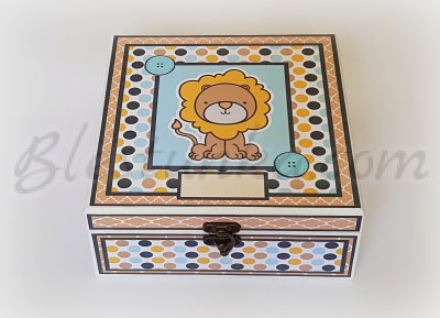 Caja para los tesoros del bebé "El leoncito"