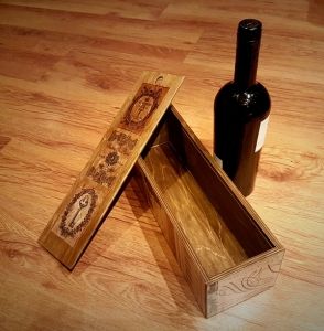 Wooden wine chest