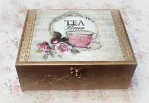 Wooden tea chest