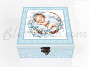 Baby`s Treasures Box "Sweet baby" in blue 