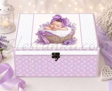 Baby`s Treasures Box "Sweet baby" violet- big