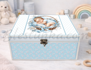 Baby`s Treasures Box "Sweet baby" in blue  - big