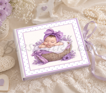 Mini álbum "Bebé" violeta