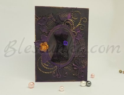 Greeting invitation card "A lace dress"