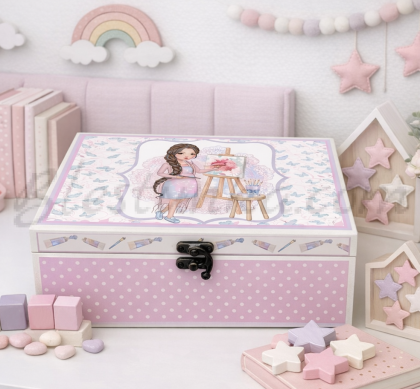Memories box "The little artist girl'' - big