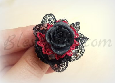 Ring "Graphite color rose"
