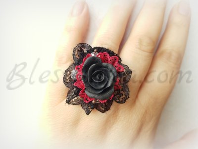 Ring "Graphite color rose"