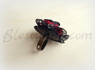 Ring "Graphite color rose"