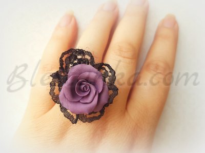 Ring "Purple rose"