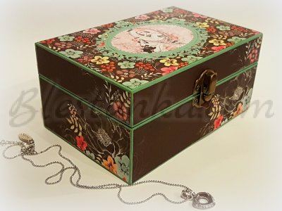 La caja de madera para joyas "Colorido"