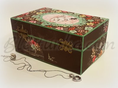 The wooden jewellery box "Colorful"