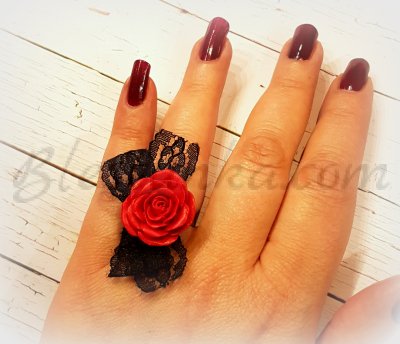 Ring "Red rose" 