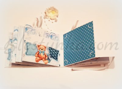 Baby`s Treasures Box "Sweet baby and bears" in blue