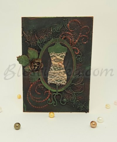 Greeting card "A lace dress"