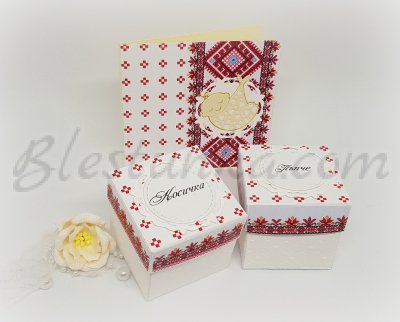 Baby`s Treasures Box "Sweet baby" in red colour 