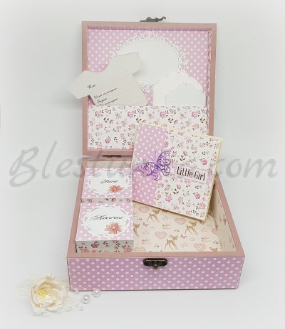Кутия за бебешки съкровища "Сладкото бебе" в лилаво