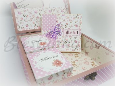 Кутия за бебешки съкровища "Сладкото бебе" в лилаво