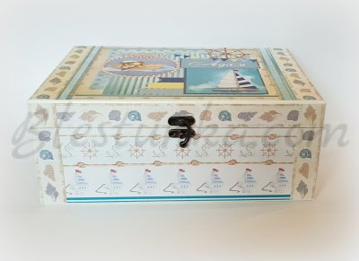 Кутия за бебешки съкровища "Морско приключение" - голяма