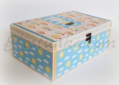 Кутия за бебешки съкровища "Сладкото бебе - пътешественик" - голяма