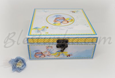Caja para los tesoros del bebé "El conejito azul"