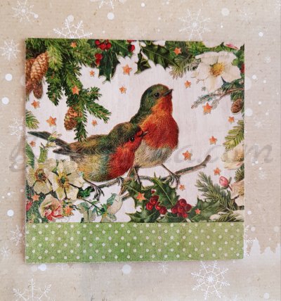 Tarjeta de Navidad "Pájaros"