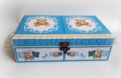 Кутия за бебешки съкровища "Малките мечета" - за близнаци 