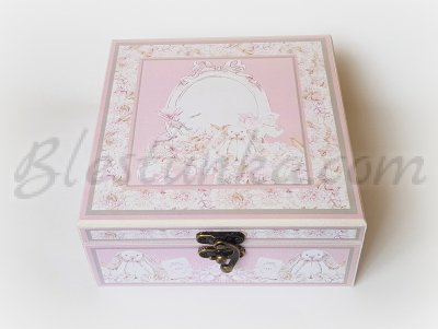 Кутия за бебешки съкровища "Розовото зайче"