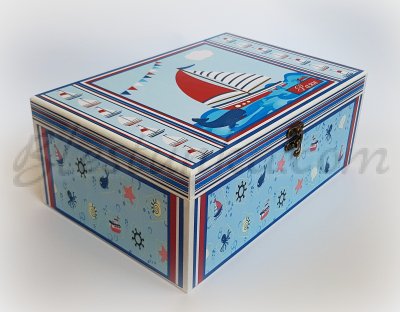 Кутия за бебешки съкровища "Морско приключение" 2 - голяма 