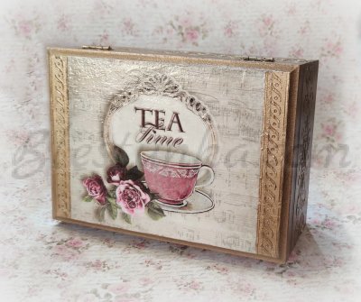 Caja de madera para té "Merienda" 