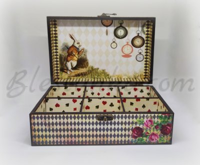 Caja de madera para té "Conejo" 