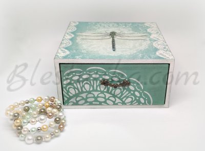 A wooden  box with drawer  "Dragonfly"