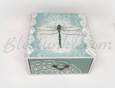 A wooden  box with drawer  "Dragonfly"