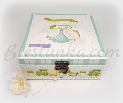 Baby`s Treasures Box "Sweet baby" in green