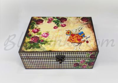 Caja de madera para té "Conejo" 