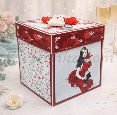 Caja sorpresa explosiva "Feliz aniversario"