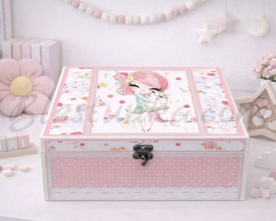 Baby`s Memories Box "The girl with the rabbit" - big