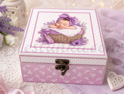Baby`s Treasures Box "Sweet baby" violet
